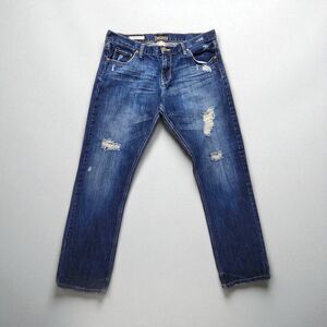 Decree Straight Leg Boyfriend Distressed Jeans Women's Size 13 Mid Rise
